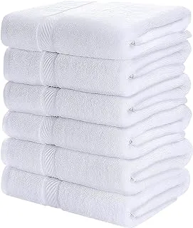 Simpli-Magic 79402 Bath Towels, White, 24x46 Inches Towels for Pool, Spa, and Gym Lightweight and Highly Absorbent Quick Drying Towels