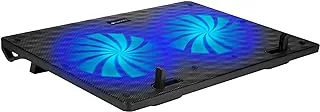 Zebronics, ZEB-NC3300 USB Powered Laptop Cooling Pad with Dual Fan, Dual USB Port and Blue LED Lights