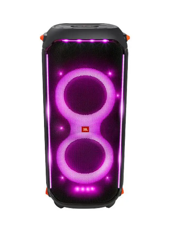 سماعة حفلات JBL Partybox 710 بصوت قوي بقوة 800 وات - مصابيح مدمجة - مقاومة لرش السوائل - مدخلات جيتار وميكروفون أسود