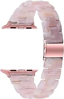 Warable Devices Accessories - Resin strap for ÁƤƤŁé watch band 44 40 42 38mm correa transparent woman Loop watchband for íwátch 6 se séríés 5 4 3 2 Fran-18SJ (5 38-40mm)