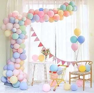 Mumoo Bear Pastel Macaron Balloons 10 Inches 100Pcs, Assorted Color Birthday Party Kid'S Baby Shower Balloon