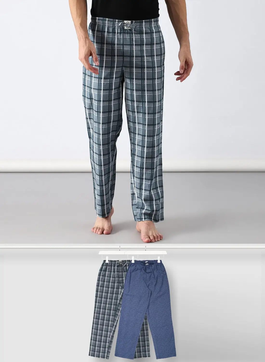 ABOF 2 Pack Lounge Pants Set أزرق / أسود حبر