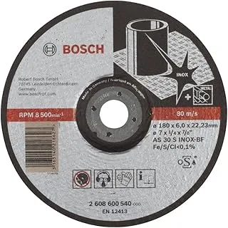 Bosch Professional 2608600540 Grinding Disc for Stainless Steel, Black, 180 x 6 mm