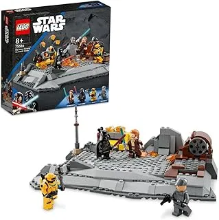 LEGO 75334 Star Wars Obi-Wan Kenobi vs. Darth Vader Set, Buildable Action Toy for Kids, Boys and Girls, Battlefield Playset with 4 Minifigures and Lightsabers, Collectible Gift Idea