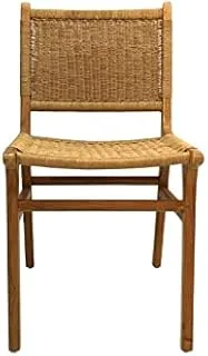 Dubai Garden Centre Nordic Teakwood and Loom Chair, Natural