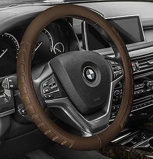 FH Group FH2006TAN Steering Wheel Cover (Microfiber Embossed Leather Tan)