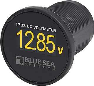 Blue Sea Systems 1733 Mini OLED DC Voltmeter, Yellow