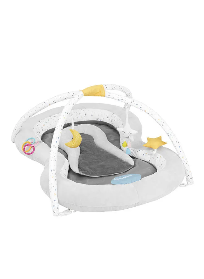 Badabulle Baby Plush Playmat Activity Gym With Removable Multisensory Double Arch