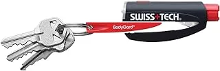 Swiss+Tech ST81010 BodyGard Car Emergency Escape Tool – 3-in-1 Car Escape Tool with LED Flashlight, Seat Belt Cutter and Glass Breaker – Heavy-Duty Construction, Batteries and Keyring Included, Black