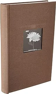 Fabric Frame Cover Photo Album 300 Pockets Hold 4x6 Photos, Warm Mocha