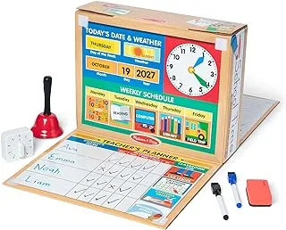 Melissa & Doug School Time! Classroom Play Set Game - Be Teacher or Student