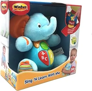 winfun- Timber Elephant Singing and Learning with Me Blue (CPA Toy Group 689) ألوان / نموذج متنوع