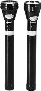 Olsenmark Rechargeable Led Flashlight 2-Pieces, Black