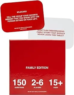 WE'RE NOT REALLY STRANGERS Family Edition by We’re - Family Friendly Card Game With Conversation Starters For Teens and Adults, Multi, WRNS-116, We're Not Really Strangers - Family Edition