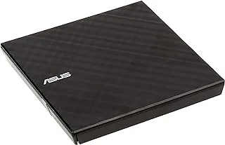 ASUS ASUS LITE Portable USB 2.0 Slim 8X DVD / Burner +/- محرك أقراص خارجي ، متوافق مع كل من Mac و Windows ، أسود (SDRW-08D2S-U / BLK / G / AS)