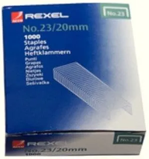 Rexel No.23/20 mm Heavy Duty Staples, For Stapling up to 160 Sheets, Use with Heavy Duty Staplers, Box of 1000, 2100926