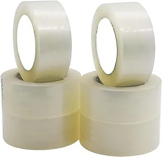 High Performance Clear Packing Tape - Pack of 6 (Length 91.4 M, width 48 mm, thickness 50 Micron, Clear)