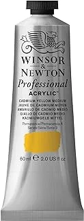 Winsor & Newton Professional Acrylic Color Paint, 60ml Tube, Cadmium Yellow Medium