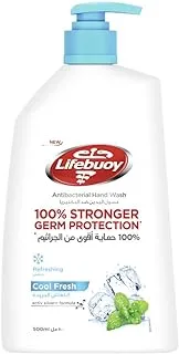 Lifebuoy Antibacterial Liquid Soap and Hand Wash, for Hygiene, Cool Fresh, 100 percent Stronger Germ Protection, 500ml