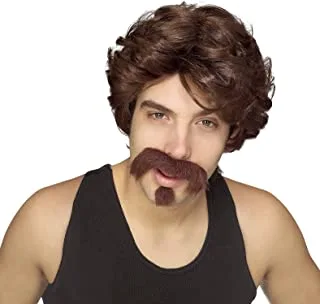 Rubie's mens Big John Wig, Moustache, and Goatee Party Supplies, Multicolor, One Size US,