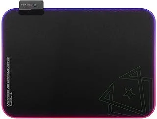 Vertux Foldable Mouse Pad for Gamer [2 Years-Warranty] 13 RGB Light Modes Gaming Mouse Pad | Non-Slip Rubber Base | Writing Pad for Office, Home -Black