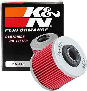 K&N Powersports Oil Filter - Cartridge 55x71mm compatible with Yamaha, Aprilia, Jawa, Derbi, Keeway (KN-145), Black