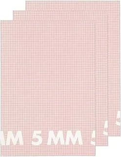 Hema 5 mm Squares A4 Size Notebooks 3 Pieces, Pink