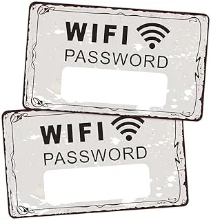 AX-Signs Ayifan 2 Pack Rustic WiFi Password Sign ,14