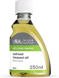 Winsor & Newton Refined Linseed Oil, Brown, 250ml 8.45 Fl Oz (Pack of 1), 3239748