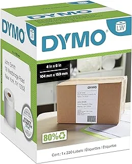 DYMO Authentic LW Extra-Large Shipping Labels, DYMO Labels for LabelWriter 5XL and 4XL Label Printers Only, White, 4