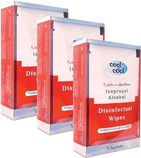 Cool & Cool Disinfectant Wipes 5's Pack Of 3