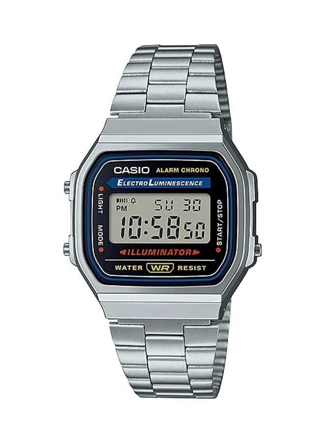 CASIO Vintage Stainless Steel Digital Watch A168WA-1WSDF