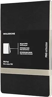 Moleskine PRO Pad ، غطاء ناعم ، كبير (5 × 8.25 بوصة) مسطر / مسطر ، أسود ، 96 صفحة