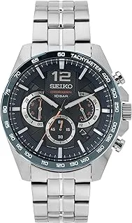 Seiko Men's Quartz Watch Stainless Steel with Silicone Strap