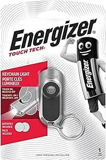 Energizer Touch Tech Led Out Door Keyring Torch Battery Powered, Silver, E301371500