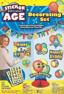 Forum Stick On Birthday Decorating Set, 48-Piece, One Size