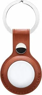 Scotch Boy AirTag PU Leather Case | Keychain Hook Cover AirTag 2021 | Compatible with AirTag Bluetooth Protective Case | Specially Designed For AirTags Bluetooth Tracker (Brown, One Piece)