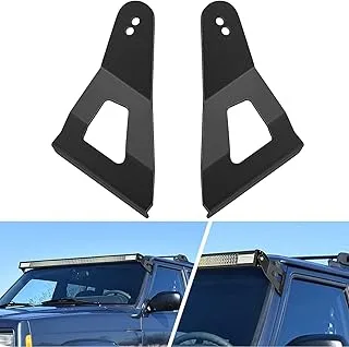 Nilight 2PCS 52” Curved LED Light Bar Bracket at Upper Windshield Roof Cab for 1984-2001 Jeep Cherokee XJ & 1986-1992 Comanche MJ, 2 Years Warranty