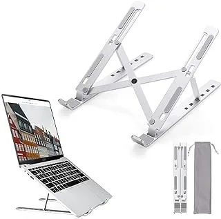 LEHOM Laptop Stand Holder for Desk, Adjustable Portable Computer Riser Stand, Foldable Aluminum Notebook Elevator for Mac MacBook Pro Air, Lenovo, HP, Dell More 10 to 15.6 inches Laptops Tablets