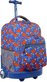 J World Sunrise Kids Rolling Backpack for Girls Boys. Roller Bookbag With Wheels For School