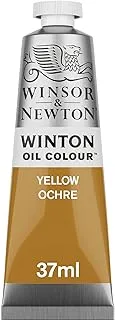 Winsor & Newton Winton Oil Colour Yellow Ochre 37ml tube with even consistency, non-fading, high coverage, rich in colour pigments