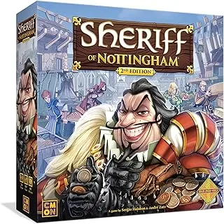 CMON Sheriff Of Nottingham - 2nd Edition ,Official Version ,Board Game ,Bluffing Game For Ages 14+ ,3-6 Players,â€ŽSHF003