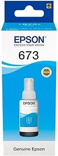 Epson T6732 Ecotank Ink Bottle, Cyan Ink For Printer Refill, 70 Ml