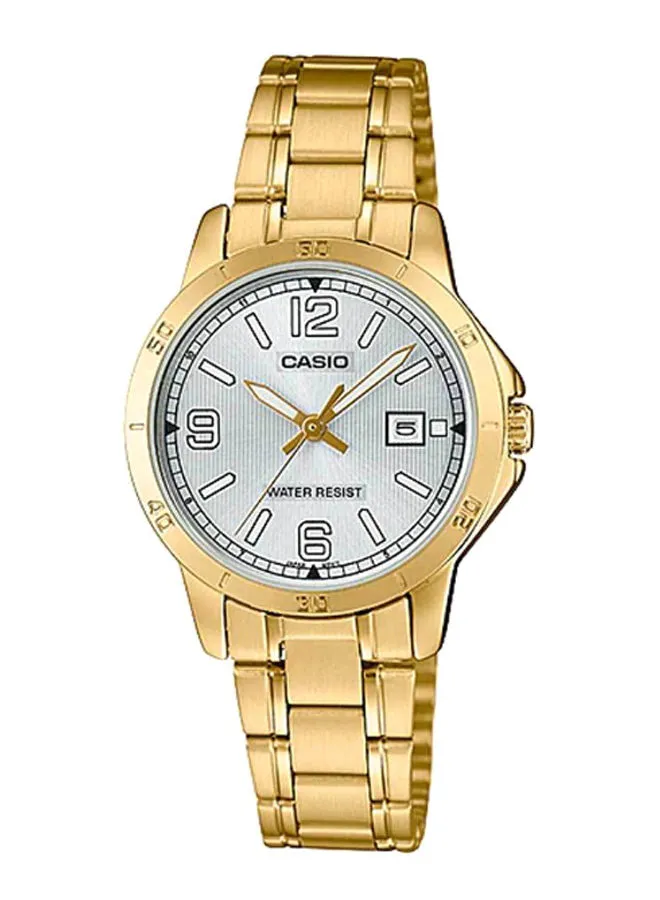 CASIO Women's Stainless Steel Round Shape Analog Watch 4549526251764 - 30 mm - Gold