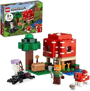 LEGO® Minecraft® The Mushroom House, Official Minecraft x LEGO Building Blocks Set, Age 8+, 21179 (272 pieces)