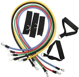 11pcs Latex Resistance bands Fitness Exercise Tube Rope Set yoga ABS P90X Workout