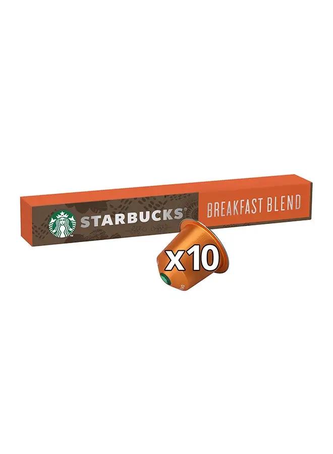 Starbucks Breakfast Blend by Nespresso 10 Capsules 56grams