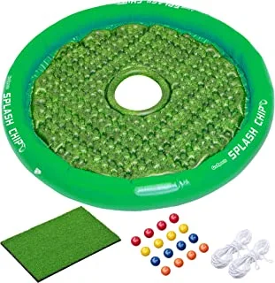 GoSports Splash Chip Floating Golf Game - Includes Chipping Target, 16 Foam Golf Balls, 1 Chipping Mat and Tethering Ropes