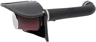 K&N Cold Air Intake Kit with Washable Air Filter: 2012-2018 Jeep (Wrangler, Wrangler JK) 3.6L V6, Black HDPE Tube with Red Oiled Filter, 63-1566