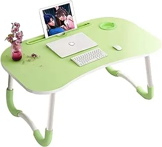 Laptop Desk, Astory Portable Bed Tray Table Notebook Stand Reading Holder with Foldable Legs & Cup Slot for Eating Breakfast, Book, Watching Movie on Bed/Couch/Sofa (Green)